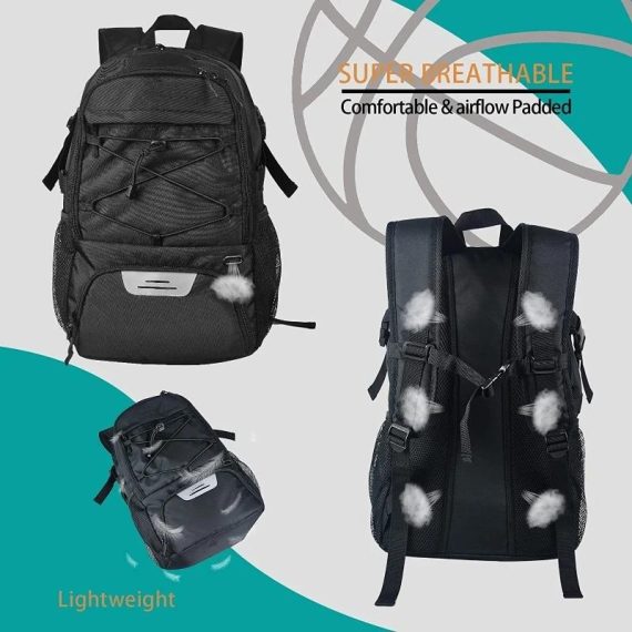 Outdoors & Sports | Basketball Backpack Large Sport Bag With Separate Ball Holder Shoes Compartment For Basketball Soccer Volleyball Swim Gym Travel Outdoors & Sports Outdoors & Sports