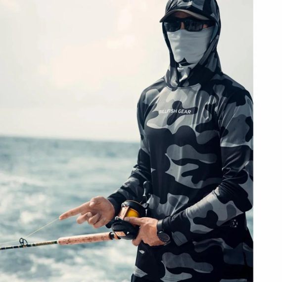 Outdoors & Sports | Bill Fish Gear Mens Long Sleeve Fishing Hoodie In Camo Shirts Fishing Performance Apparel Camisa De Pesca Fishing Sun Jerseys Outdoors & Sports Outdoors & Sports