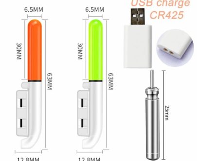 Outdoors & Sports | Fishing Electronic Rod Light Luminous Stick Flash Cr425 3.6V Lithium Battery Led Removable Usb Charge Waterproof Night Tackle Outdoors & Sports Outdoors & Sports