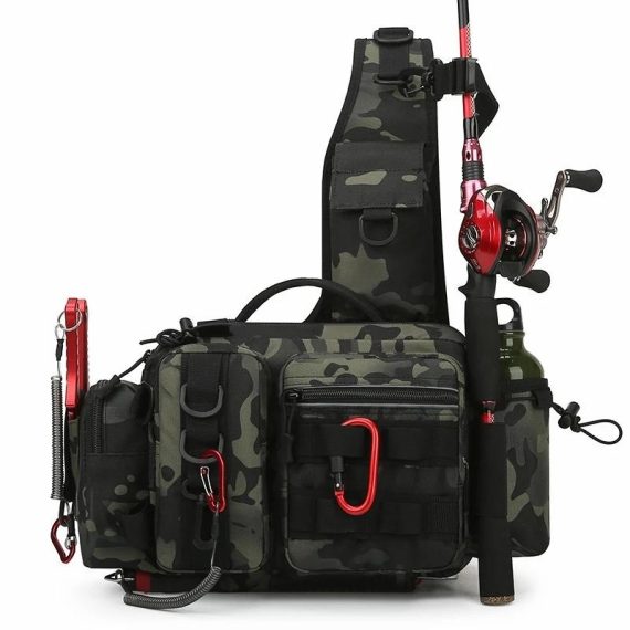 Outdoors & Sports | Fishing Lures Box Tackle Bag Multifunctional Tactical Waist Pack Single Crossbody Shoulder Backpack Gear Storage Camping Bags Outdoors & Sports Outdoors & Sports