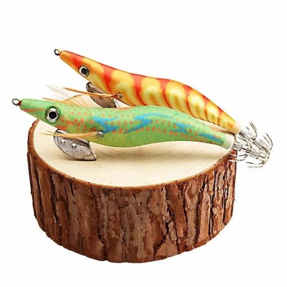 Outdoors & Sports | Fishing Wood Shrimp Luminous Squid Octopus Lure 10Pcs 3.0 3D Eyes Fishing Lure Hard Bait Wobbler Squid Jig Lure With Bag Outdoors & Sports Outdoors & Sports