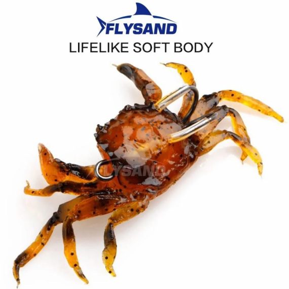 Outdoors & Sports | Flysand Bionic Crab Silicone Soft Bait Artificial Lifelike Sharp Hook Fishing Lure Freshwater Fish Jig Head Baits Fishing Tackle Outdoors & Sports Outdoors & Sports