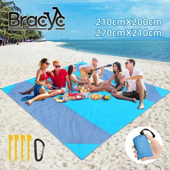 Outdoors & Sports | Waterproof Beach Mat Extra Large Outdoor Camping Mat Blanket Folding Sand Free Pocket Mattress Portable Lightweight Picnic Mat Outdoors & Sports Outdoors & Sports