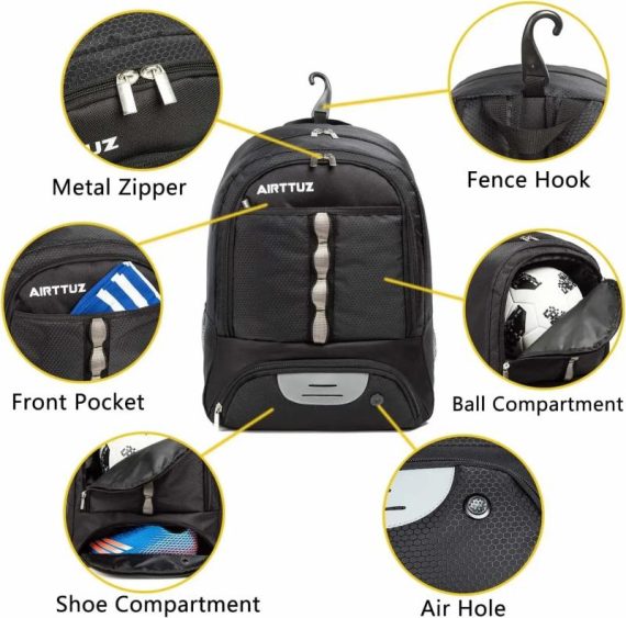 Outdoors & Sports | Youth Soccer Bag Outdoor Sport Backpack For Soccer, Basketball,Volleyball With Shoes And Ball Compartment. Outdoors & Sports Outdoors & Sports