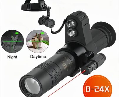 Outdoors & Sports | Head-Mounted Night Vision Device Outdoor 24X Zoom Search Telescope Head Mounted Sight Tactical Cross Cursor Hunting Laser Sight Outdoors & Sports Outdoors & Sports