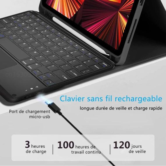 Cell Phones & Accessories | For Ipad Keyboard Case For Ipad 9Th 10Th Generation Ipad Pro 12 9 11 Inch Air 5 4 Mini 6 2022 10.2 8Th 7Th Magic Keyboard Case Cell Phones & Accessories Cell Phones & Accessories